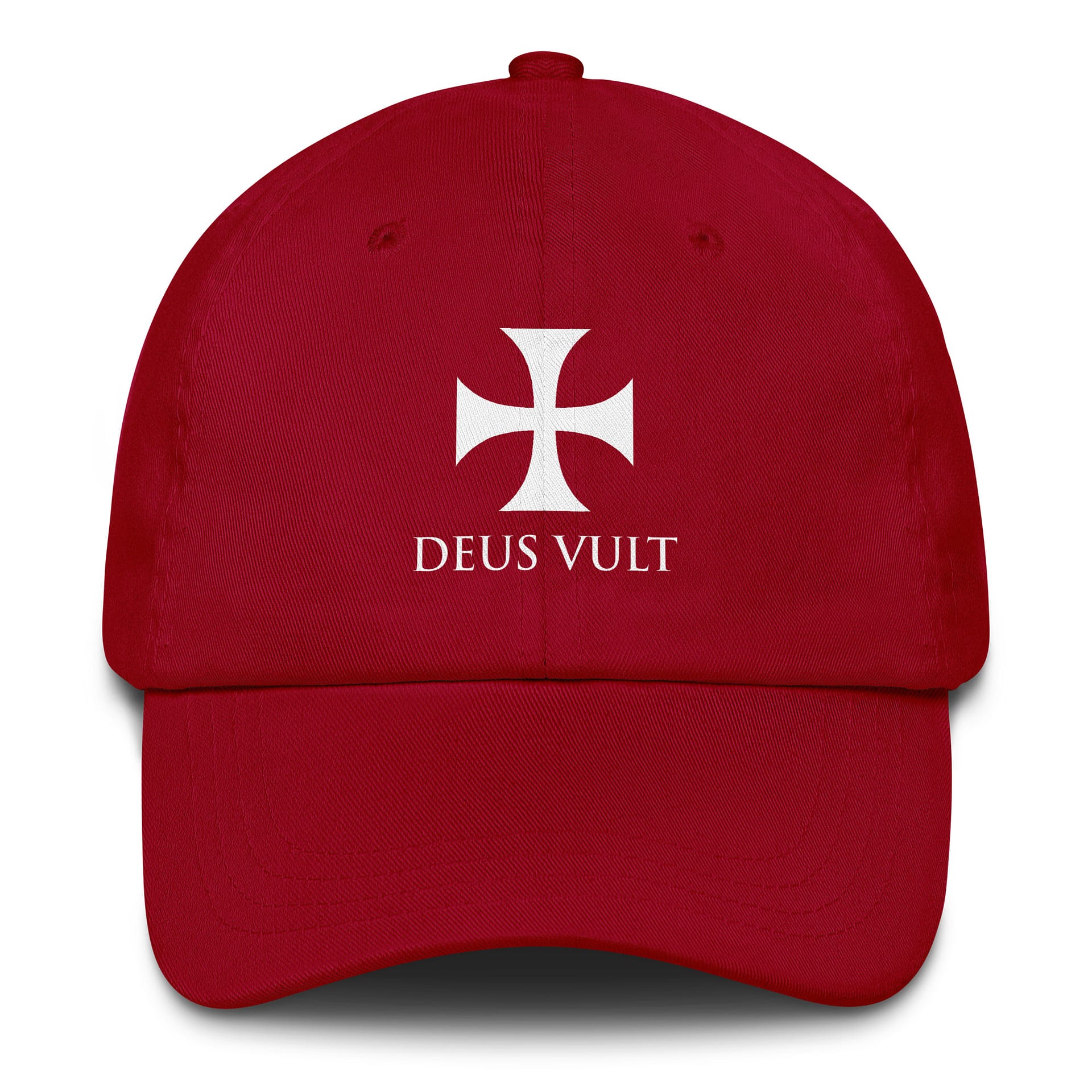 Gorra Deus Vult Roja_Lateral