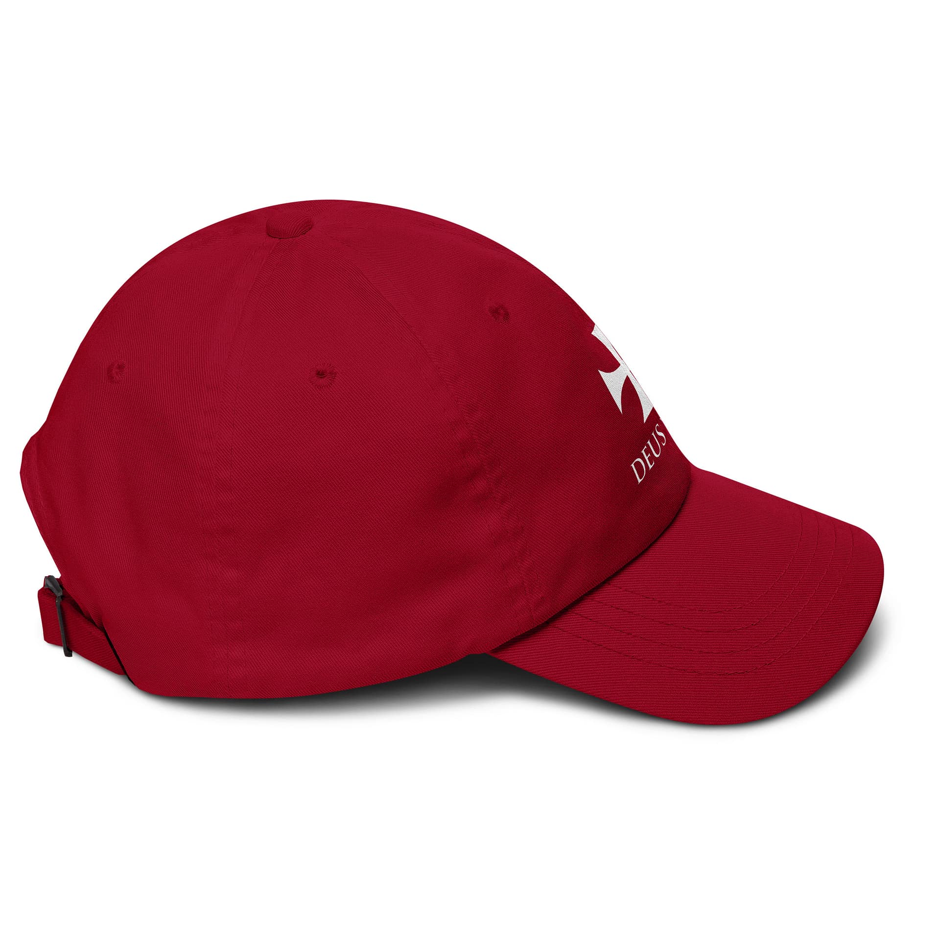 Gorra Deus Vult Roja_Lateral
