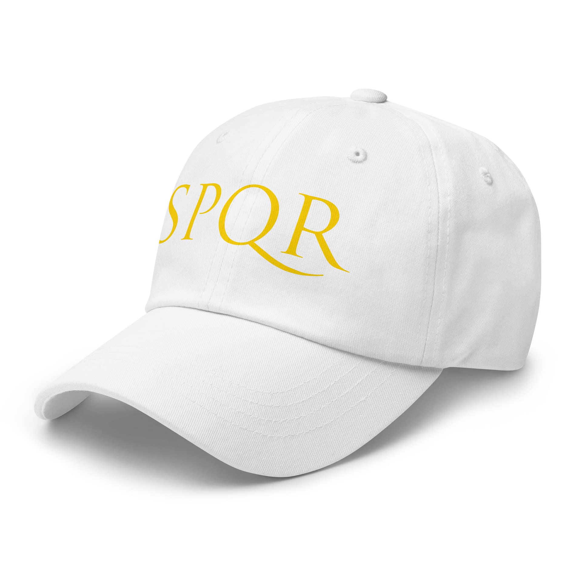 Gorra SPQR Blanca Dorada Izquierdo