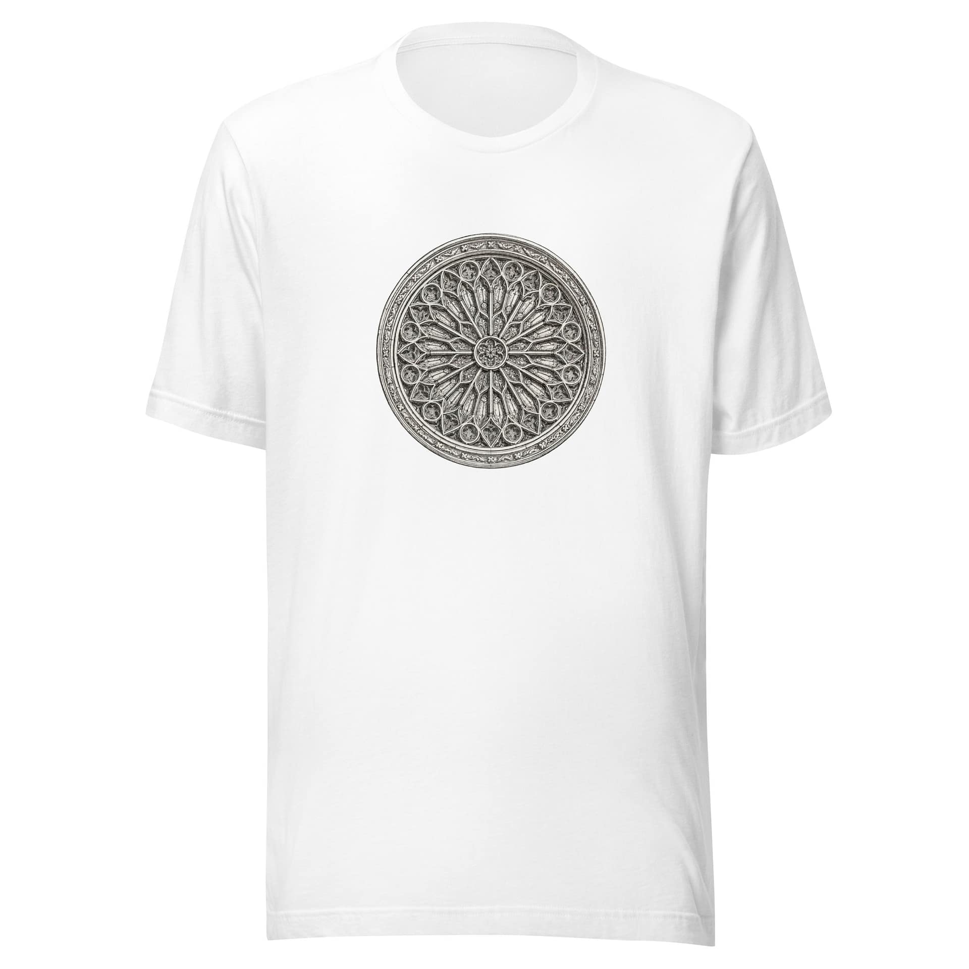Camiseta Rosetón Gótico Blanca
