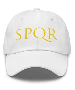Gorra SPQR Blanca Dorada