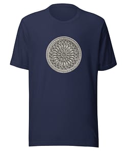 Camiseta Rosetón Gótico Azul