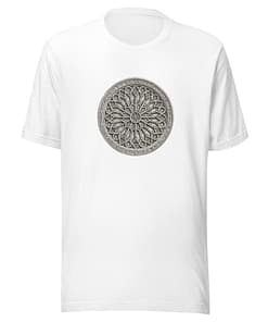 Camiseta Rosetón Gótico Blanca
